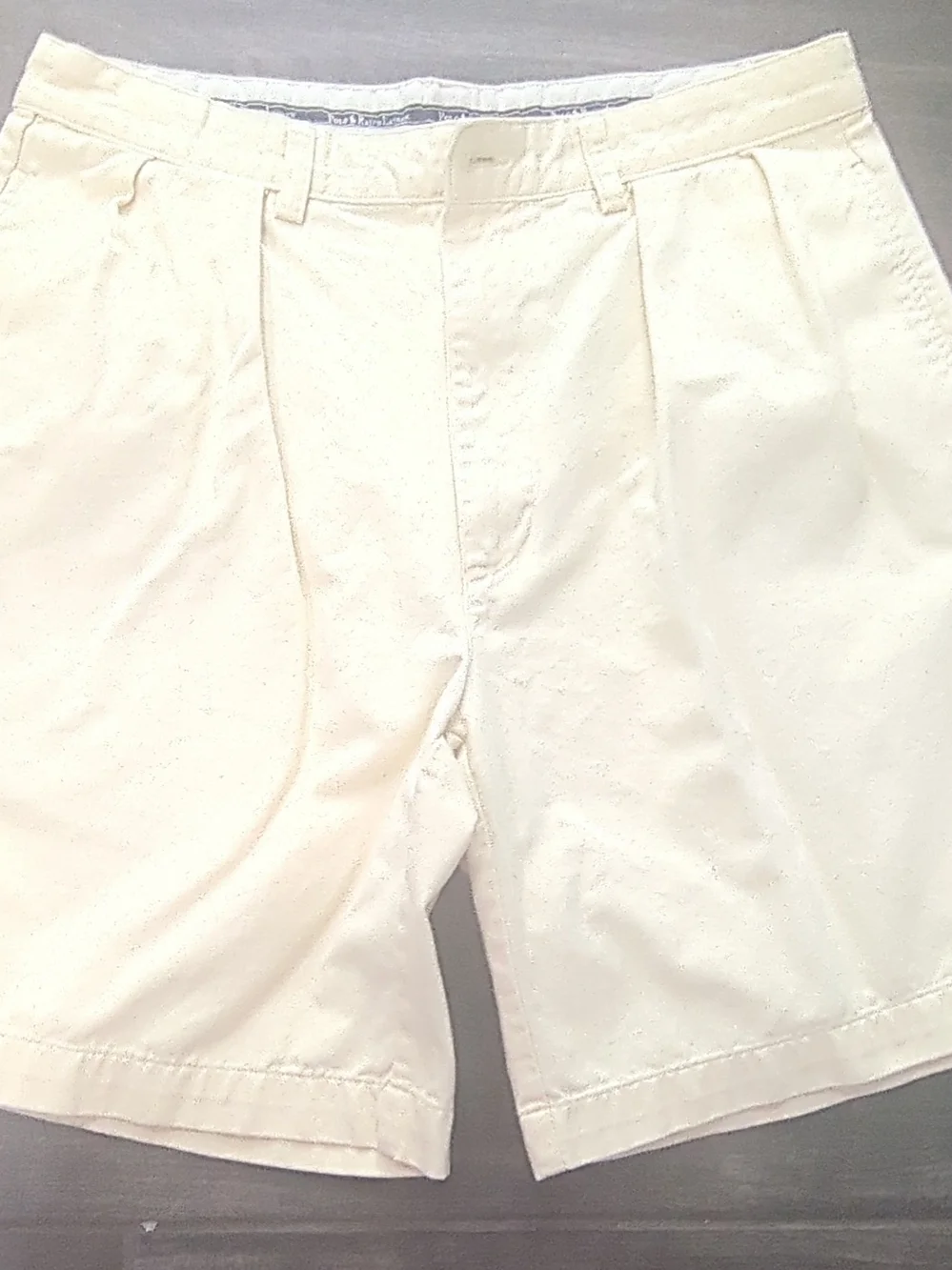 Polo by Ralph Lauren Butter Yellow Vintage Flat Front Chino Shorts Unisex